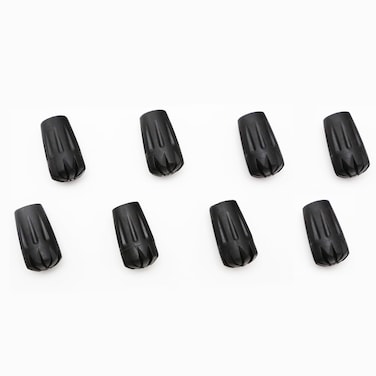 TREKOLOGY Black Trekking Pole Tips Replacement, 8pc/Set Hiking Pole Tips, Rubber Walking Pole Tips, Rubber Tips Trekking Poles Tip Walking Stick/ 11mm Hole Diameter - Fit Most Standard Hiking Poles