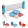 Table Tennis Set 67" Instant Retractable Ping Pong Rack Net 2 Bats Allround Training Rackets Paddles 3 Balls