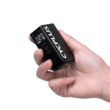 CYCPLUS Tiny Bike Pump with Gauge, Max 120 PSI Electric Bicycle Pump, Auto Stop, with Presta and Schrader Valve for E-Bike, Mountain Bike, City Bike and Road Bike AS2 PRO(2025 Updated Version)