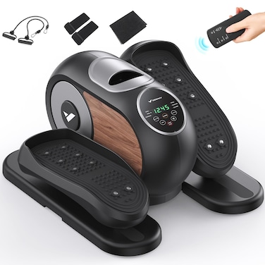 MERACH Under Desk Elliptical, Ellipse Leg Exerciser Electric as Seen on TV for Seniors with Remote Control &amp; 12 Adjustable Speeds, Quiet Portable Seated Pedal Exerciser Machine for Home
