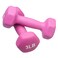 FUXION 3lbs Neoprene Dumbbell Hand Weights, Sets of 2 with Multiple Weight Options, Hexagon Non-Slip Weights for Home Gym Yoga Pilates Workout - pink