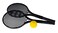 Simba 107404564 Softball Tennis, Black, 54 cm, 2 Tennis Rackets, 1 Tennis Ball, Sports Toy, Outdoor Toy