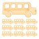 PRETYZOOM 20pcs Unfinished Wood Bus Cutouts Wooden Blank Paint Crafts Wooden Pieces Bus Pattern for Crafts Home Wedding School DIY Dercoration