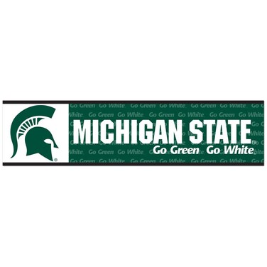 NCAA Michigan State University WCR13207110 Bumper Strip, 3" x 12