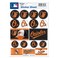 WinCraft MLB Baltimore Orioles Vinyl Sticker Sheet, 5" x 7