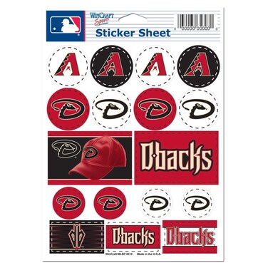Wincraft MLB Arizona Diamondbacks Vinyl Sticker Sheet, 5" x 7