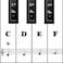 MUYOS Piano Keyboard Stickers for 88/61/ 54/49 Key, Black Transparent Removable for Kids Beginners (Black)