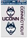 WinCraft UConn University Connecticut Huskies Multi-Use Decal 3 Fan Pack, 5.5" x 7.75" Inch Sheet