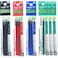 Pilot Gel Ink Refills for FriXion Ball 4 Gel Ink Multi Pen, 0.5mm, Black/Blue/Red/Green Ink, 6 Packs 12 refills total Value Set