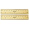 Universal UNV59024 6 in. Long Standard/Metric Flat Wood Ruler (2/Pack)