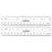 Universal UNV59025 6 in. Long Standard/Metric Plastic Ruler - Clear (2/Pack)