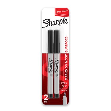 SHARPIE 37161PP Permanent Markers, Ultra Fine Point, Black, 2 Count