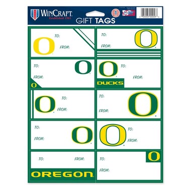 NCAA Oregon Ducks Gift Tag Sheet, 8.5 x 11-inches
