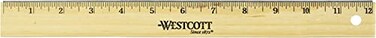 Westcott 10381 Wooden Ruler, 12 Inch