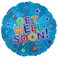 CTI Balloons 114369 Get Well Soon Silver Burst, 17