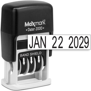 MaxMark Dater 2000 Self Inking Date Stamp - Black