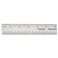 Universal 59023 Stainless Steel Ruler w/Cork Back and Hanging Hole, 12-Inch, Silver