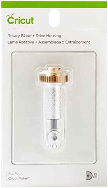 Cricut Rotary Blade + Drive Housing, Hard and Durable Cutting Blade with Drive Housing, Cuts Delicate Papers &amp; Unbacked Fabric for Personalized Projects, Compatible with Cricut Maker Cutting Machine