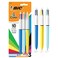 BIC 4-Color Original and Fashion Retractable Ball Pens, Medium Point (1.0mm), 3-Count Pack, Retractable Ball Pen With Long-Lasting Colorful Ink