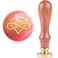 CRASPIRE Heart Wax Seal Stamp for Wedding 25mm Love Sealing Wax Stamps Valentines Day Vintage Removable Brass Sealing Head Wood Handle with Wooden Handle for Christmas Envelope Invitations
