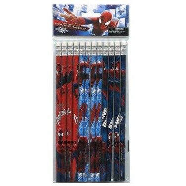 Amazing Spiderman 2 12pk Pencil in Poly Bag &amp; Header
