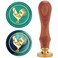 CRASPIRE Rooster Wax Seal Stamp Rooster Sealing Wax Stamps Animal Retro Wood Stamp Wax Seal 25mm Removable Brass Seal Wood Handle for Envelopes Invitations Wedding Embellishment Bottle Gift Packing