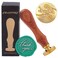 CRASPIRE Wax Seal Stamp Thank You Wedding Vintage Sealing Stamps Blessing Words 25mm Removable Brass Head with Wooden Handle for Thanksgiving Halloween Invitations Envelopes