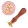 CRASPIRE Flower Wax Seal Stamp Do Not Forget Me Sealing Wax Stamps Retro Wood Stamp Wax Seal 25mm Removable Brass Head Wood Handle for Wedding Invitations Envelopes Embellishment Gift Card