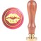 CRASPIRE Lip Kiss Wax Seal Stamp 25mm Wedding Sealing Wax Stamps Vintage Removable Brass Sealing Head Wood Handle with Wooden Handle for Valentines Day Anniversary Envelope Invitations Gift