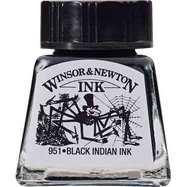 Winsor &amp; Newton Specialty Ink, Black, 14ml Bottle
