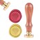 CRASPIRE Diamond Wax Seal Stamp Vintage Sealing Wax Stamp Diamond 25mm Removable Brass Head Sealing Stamp with Wood Handle, Diamond Envelope Seals for Wedding Invitations Halloween Xmas Thanksgiving