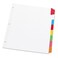 Universal 20819 Write-On/Erasable Indexes, Eight Multicolor Tabs, Letter, White