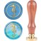 CRASPIRE Seahorse Wax Seal Stamp Sea Ocean Marine Summer Sealing Wax Stamps 25mm Removable Brass Head with Rosewood Handle for DIY Scrapbooking Invitation Gift Wrap Envelopes Wine Packages