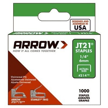 Pk/1000 x 5: Narrow Crown Light Wire Staple (214) 5