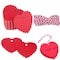 100PCs Valentine Gift Tags Heart Kraft Paper Gift Tags with String for Wedding Party Gift Wrapping Hang Label