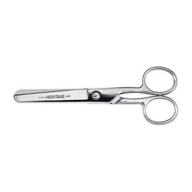 Klein Tools 446HC Scissors, Safety Scissors for Cutting Thread, Yarn, and More, 6-Inch, Made in USA