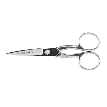 Klein Tools G435 Scissors, Made in USA, Tailor Point Scissor Great for Embroidery, Sewing, Fabric, Electronics, More, 5-Inch
