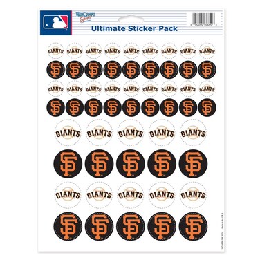 Wincraft MLB San Francisco Giants Vinyl Sticker Sheet, 8.5" x 11