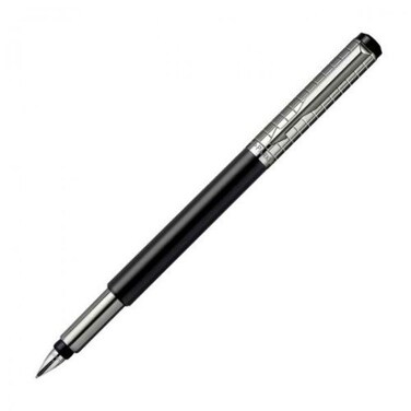 Parker Vector Premium Shiny Black S S Chiseled Fountain Pen M