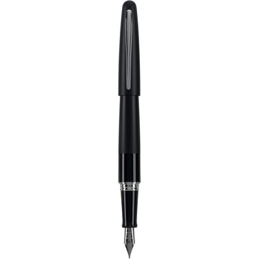 PILOT Metropolitan Collection Fountain Pen, Black Barrel, Classic Design, Medium Nib, Black Ink (91107)