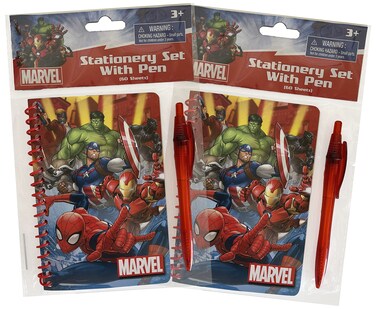 Innovative Designs Marvel Avengers Stationary Set with Pen 2 Pack