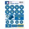 MLB Milwaukee Brewers 27171012 Vinyl Sticker Sheet, 5" x 7