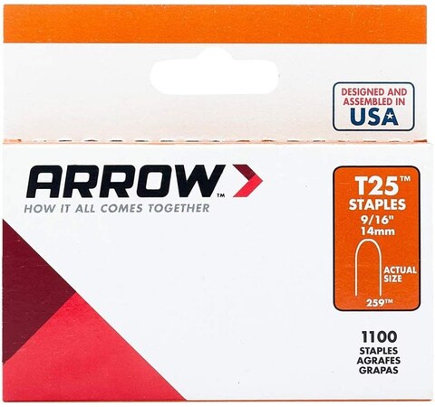 T25 Arrow Staples 9/16&quot; (14mm) (Pack of 1000)
