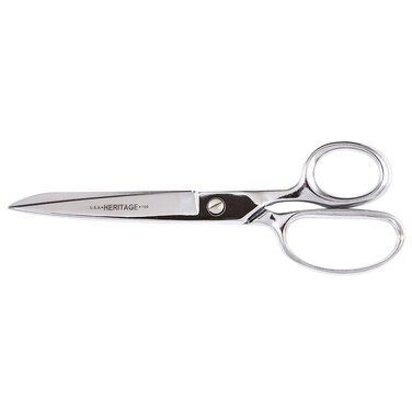 Klein Tools G108 Scissors, Made in USA, Straight Trimmer for Cutting Fine Fabrics to Heavier Material, 8-1/4-Inch
