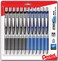 Pentel Energel 0.7 mm Rtx Retractable Liquid Gel Pen - Pack of 6 Black Ink &amp; 6 Blue Ink Metal (Total Of 12 Energel Liquid Gel Ink Pens 0.7) Medium Point - Metal Tip