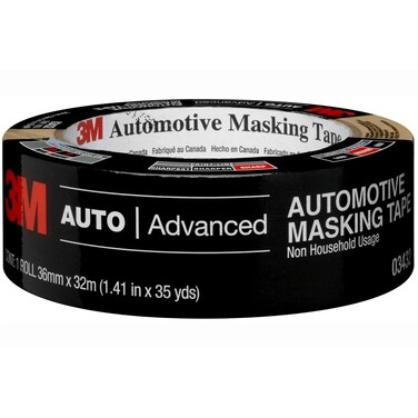 3M Automotive Refinish Masking Tape, 06654, 36 mm x 55 m, 1 Roll