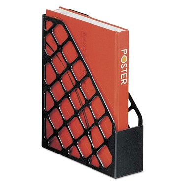 Universal UNV08118 3 in. x 10 in. x 11.88 in. Recycled Plastic Magazine File - Black