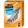 BIC Round Stic Grip Xtra Comfort Ballpoint Pens, Medium Point (1.2mm) Ink Pens, Black &amp; Blue, Soft Grip For Added Comfort And Control, 36-Count (GSMG361-AST)