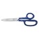 Klein Tools G718LRCB Scissors, Made in USA, Heavy Duty Carpet Shear with Large Ring, Curved Handles and Blunt Tips for Trimming Carpet Pile, 9-Inch
