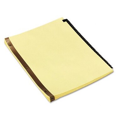 Leather-Look Mylar Tab Dividers, 31 Numbered Tabs, Letter, Black/Gold, Set of 31